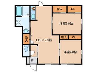 ベネティア館の物件間取画像